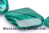 CMA11 23*30mm rhombus imitate malachite gemstone beads Wholesale