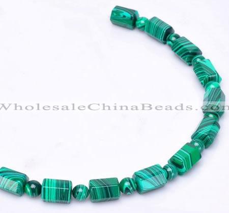 CMA14 8mm round & 10*14mm barrel shape imitate malachite beads