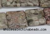 CMB22 15.5 inches 20*20mm square natural medical stone beads