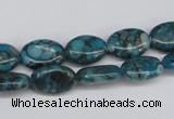 CMB46 15.5 inches 10*14mm oval dyed natural medical stone beads