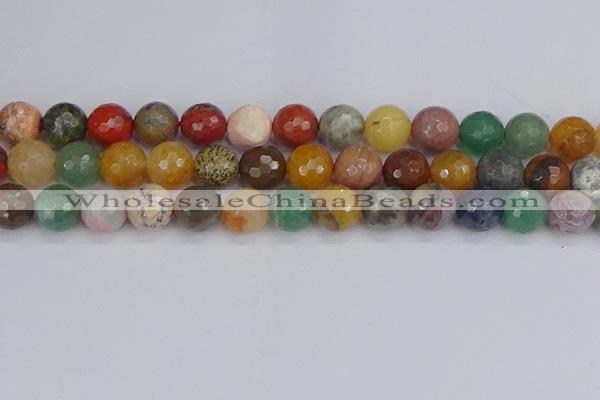 CME104 15.5 inches 12mm faceted round mixed gemstone beads