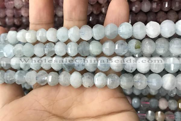 CME202 15.5 inches 7*9mm - 8*10mm pumpkin aquamarine beads