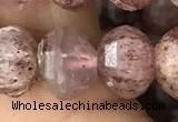 CME238 15.5 inches 10*11mm - 10*12mm pumpkin strawberry quartz beads