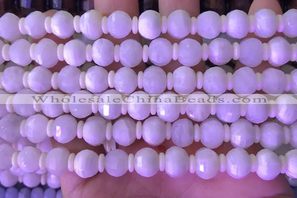 CME311 15.5 inches 8*10mm pumpkin white moonstone beads