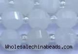 CME341 15 inches 8mm pumpkin blue chalcedony beads