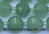 CME350 15 inches 8mm pumpkin green aventurine beads