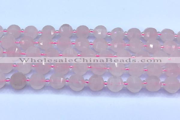 CME359 15 inches 10mm pumpkin rose quartz beads