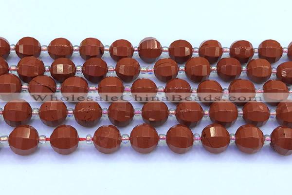 CME371 15 inches 10mm pumpkin red jasper beads