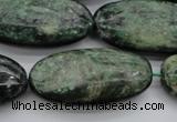 CME38 15.5 inches 20*40mm oval emerald gemstone beads