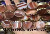 CME519 12 inches 18*28mm - 20*30mm oval banded agate beads