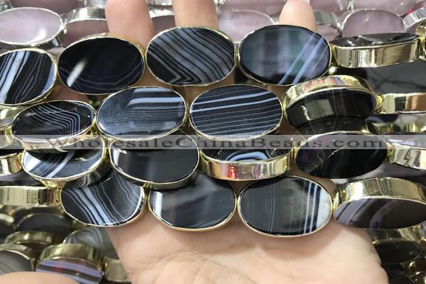 CME520 12 inches 18*28mm - 20*30mm oval banded agate beads