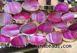 CME528 12 inches 18*28mm - 20*30mm flat teardrop banded agate beads