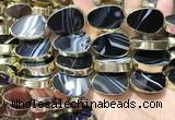 CME531 12 inches 18*28mm - 20*30mm flat teardrop banded agate beads