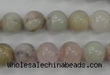 CMG114 15.5 inches 12mm round natural morganite beads wholesale