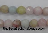 CMG123 15.5 inches 10mm faceted round natural morganite beads