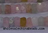 CMG220 15.5 inches 4*6mm faceted rondelle morganite beads