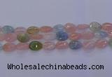 CMG232 15.5 inches 10*14mm flat teardrop morganite beads wholesale