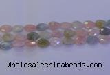 CMG272 15.5 inches 10*14mm faceted flat teardrop morganite beads