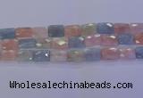 CMG279 15.5 inches 12*16mm faceted rectangle morganite beads