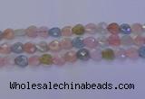 CMG283 15.5 inches 10*10mm faceted heart morganite beads