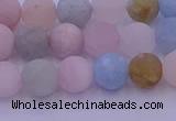 CMG302 15.5 inches 8mm round matte morganite beads wholesale