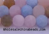 CMG303 15.5 inches 10mm round matte morganite beads wholesale