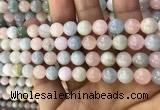 CMG331 15.5 inches 8mm round morganite beads wholesale