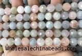 CMG381 15.5 inches 10mm faceted round morganite gemstone beads