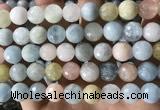 CMG389 15.5 inches 12mm faceted round morganite beads wholesale