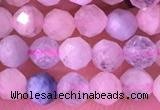 CMG396 15.5 inches 4mm faceted round morganite beads wholesale