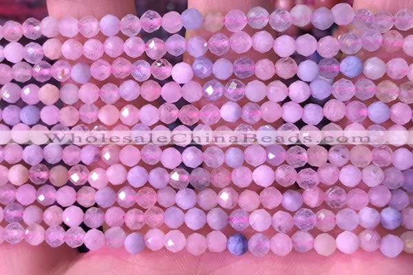 CMG396 15.5 inches 4mm faceted round morganite beads wholesale