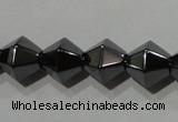 CMH136 15.5 inches 8*8mm faceted bicone magnetic hematite beads