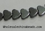 CMH174 15.5 inches 6*6mm heart magnetic hematite beads wholesale