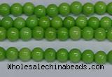 CMJ113 15.5 inches 4mm round Mashan jade beads wholesale