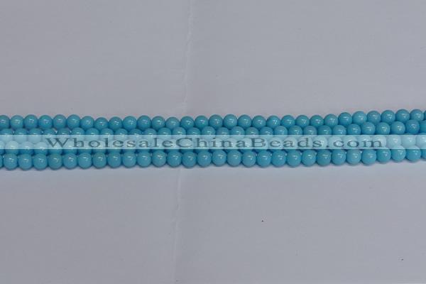 CMJ274 15.5 inches 4mm round Mashan jade beads wholesale