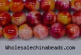 CMJ402 15.5 inches 8mm round rainbow jade beads wholesale