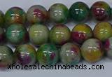 CMJ416 15.5 inches 8mm round rainbow jade beads wholesale