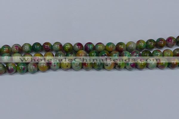 CMJ417 15.5 inches 10mm round rainbow jade beads wholesale