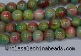 CMJ422 15.5 inches 6mm round rainbow jade beads wholesale