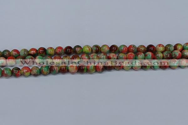 CMJ423 15.5 inches 8mm round rainbow jade beads wholesale