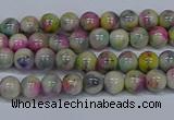 CMJ435 15.5 inches 4mm round rainbow jade beads wholesale