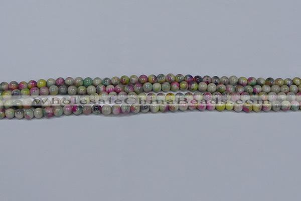 CMJ435 15.5 inches 4mm round rainbow jade beads wholesale