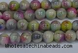 CMJ436 15.5 inches 6mm round rainbow jade beads wholesale