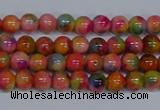 CMJ470 15.5 inches 4mm round rainbow jade beads wholesale