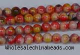 CMJ484 15.5 inches 4mm round rainbow jade beads wholesale