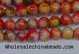 CMJ485 15.5 inches 6mm round rainbow jade beads wholesale