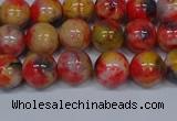 CMJ486 15.5 inches 8mm round rainbow jade beads wholesale