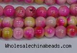 CMJ513 15.5 inches 6mm round rainbow jade beads wholesale