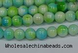 CMJ520 15.5 inches 6mm round rainbow jade beads wholesale