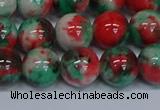 CMJ537 15.5 inches 12mm round rainbow jade beads wholesale